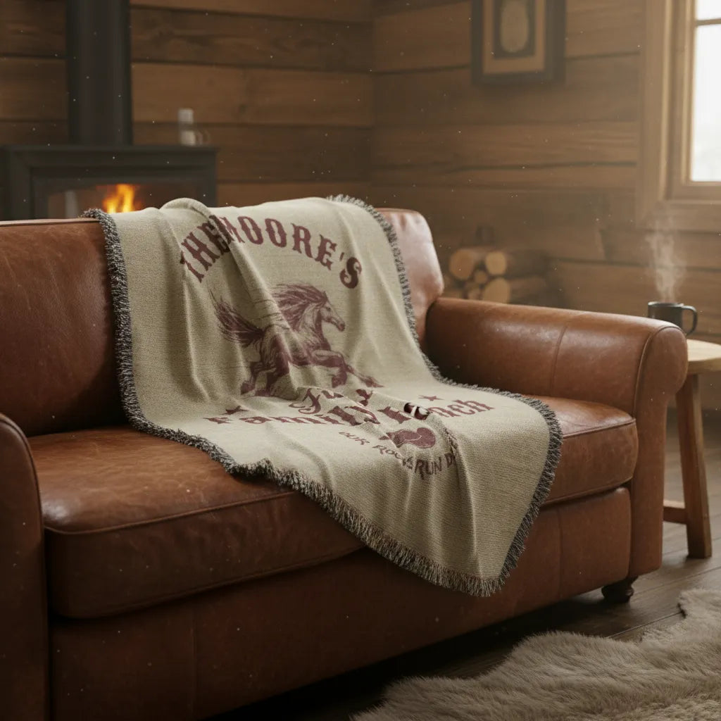 Finest Family Ranch Personalized Heirloom Woven Blanket