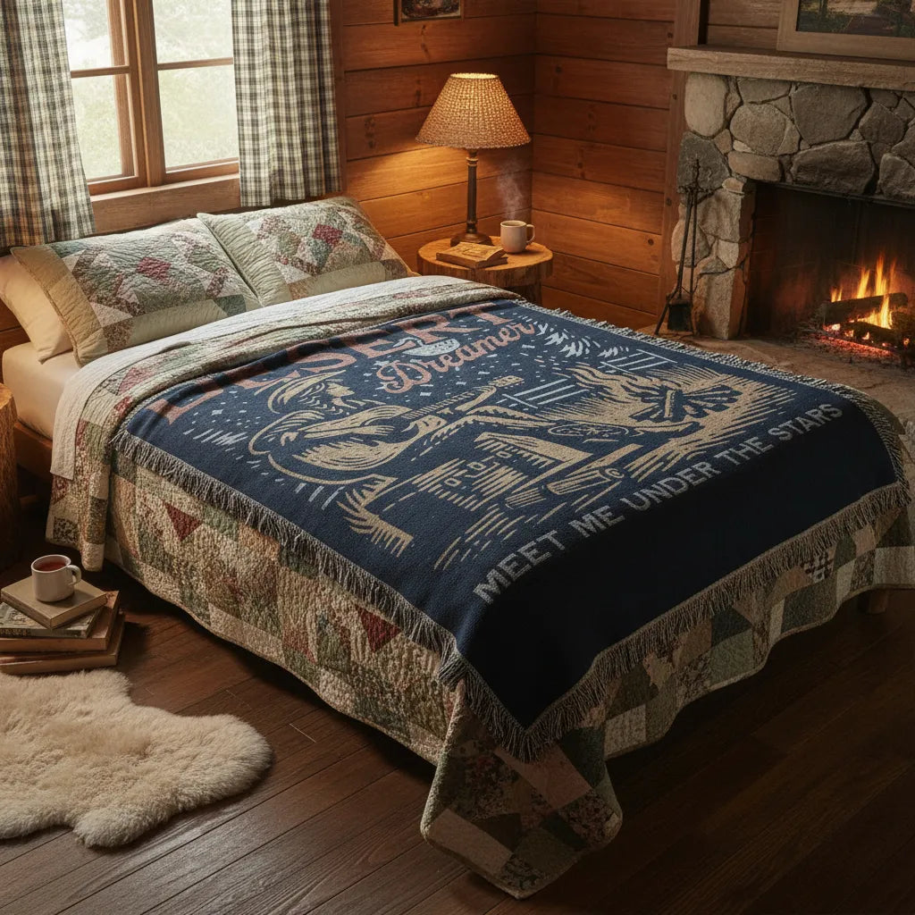 Moonlit Desert Dreamer Woven Blanket