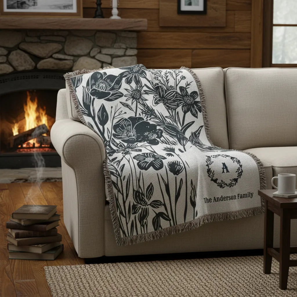 Heirloom Artwork Woven Blanket (Portrait)