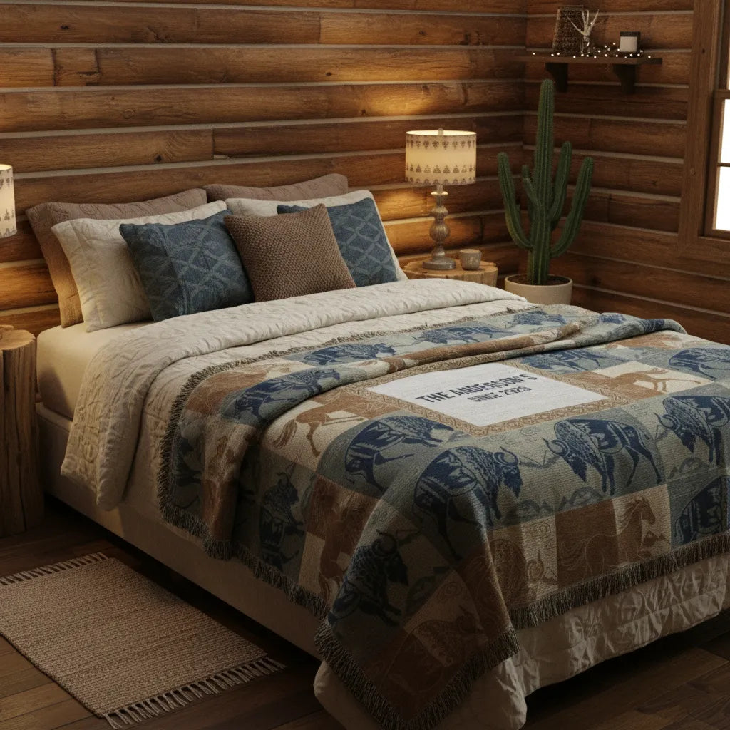 Frontier Spirits Personalized Western Woven Blanket