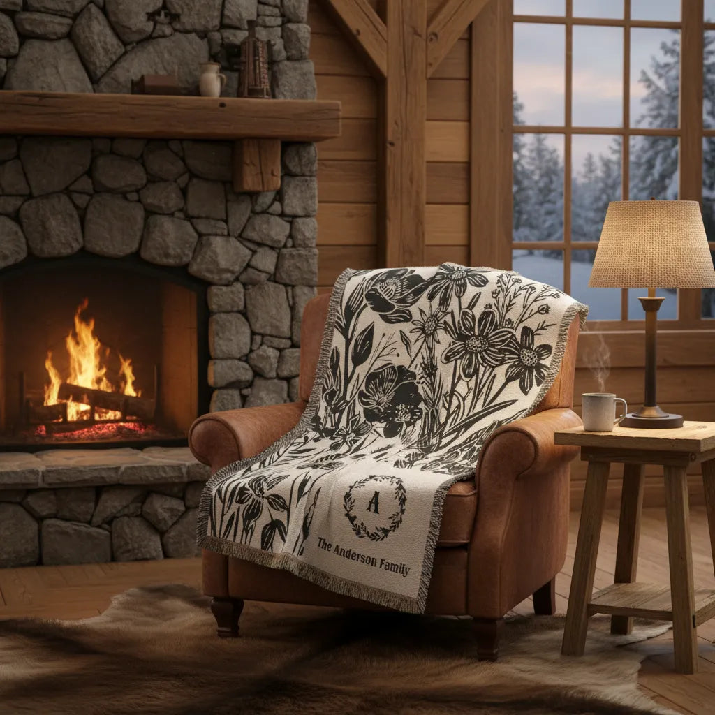 Heirloom Artwork Woven Blanket (Portrait)