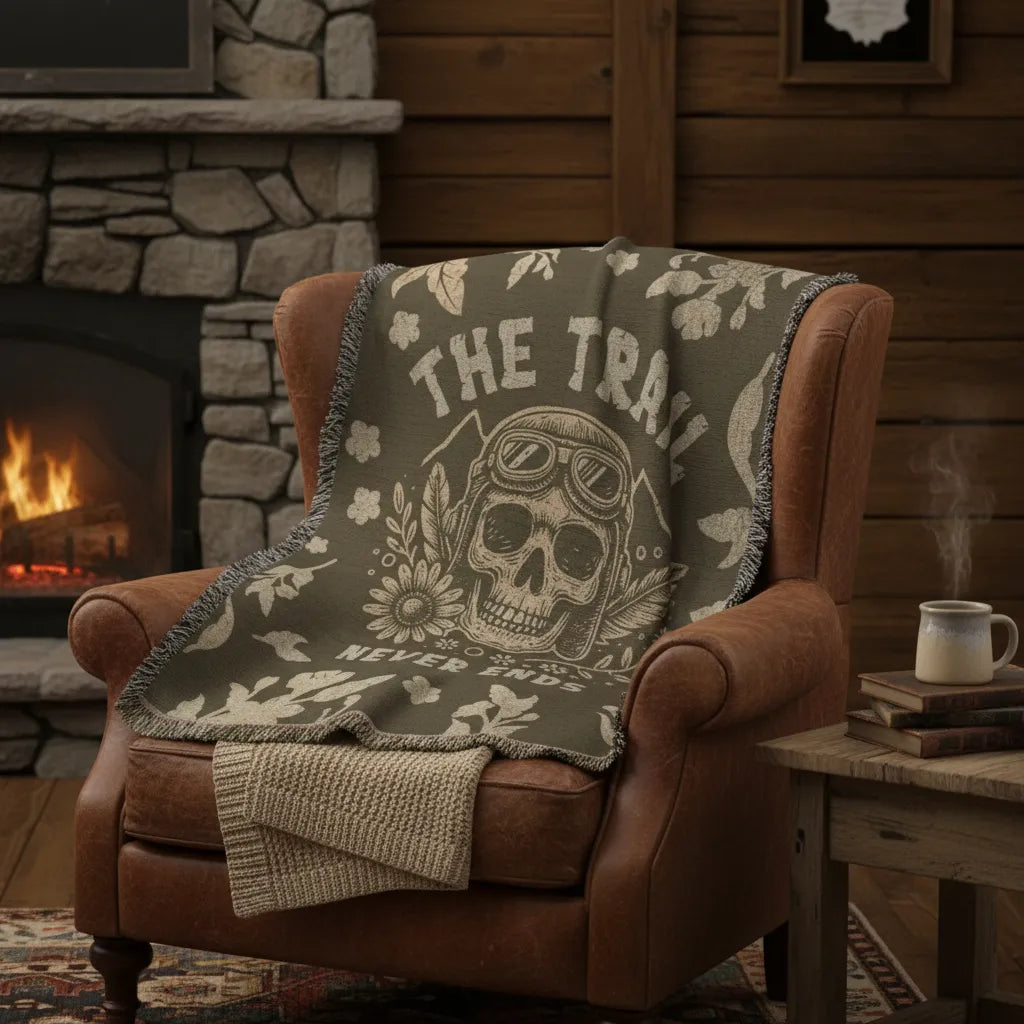 The Trail Never Ends Woven Heirloom Blanket