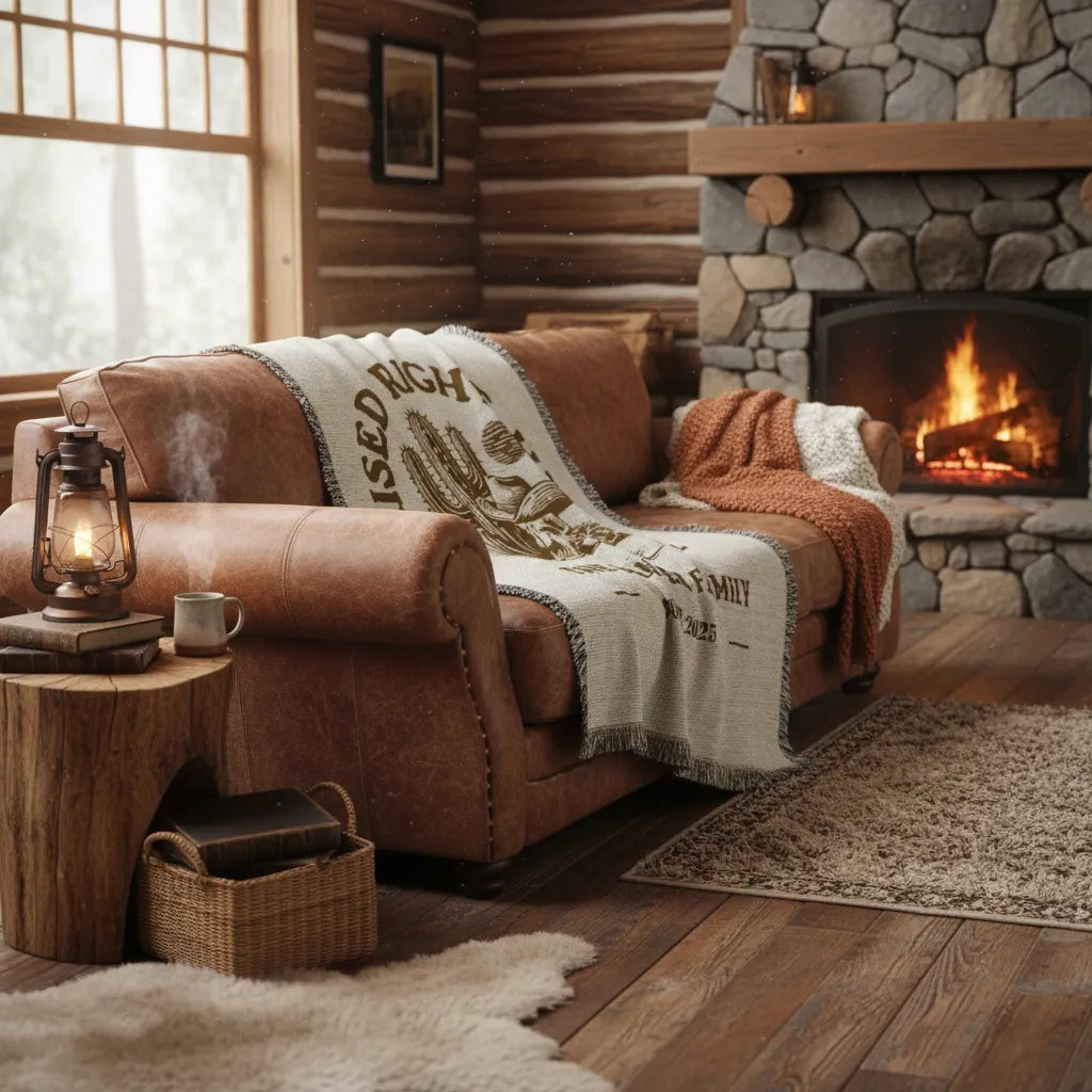 Raised Right Here Personalized Heirloom Woven Blanket