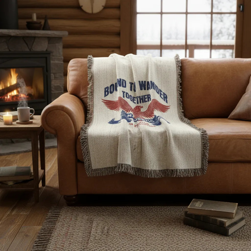 Bound To Wander Together Personalized Heirloom Woven Throw