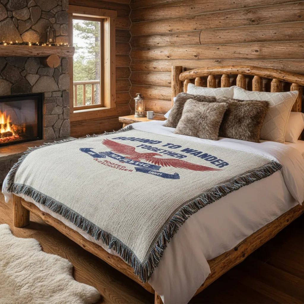 Bound To Wander Together Personalized Heirloom Woven Throw