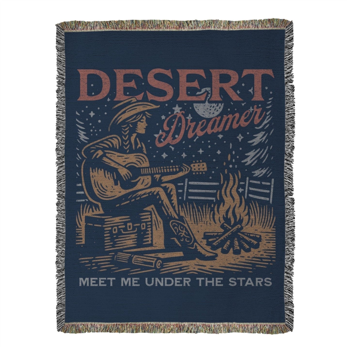 Moonlit Desert Dreamer Woven Blanket