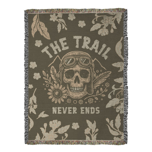 The Trail Never Ends Woven Heirloom Blanket